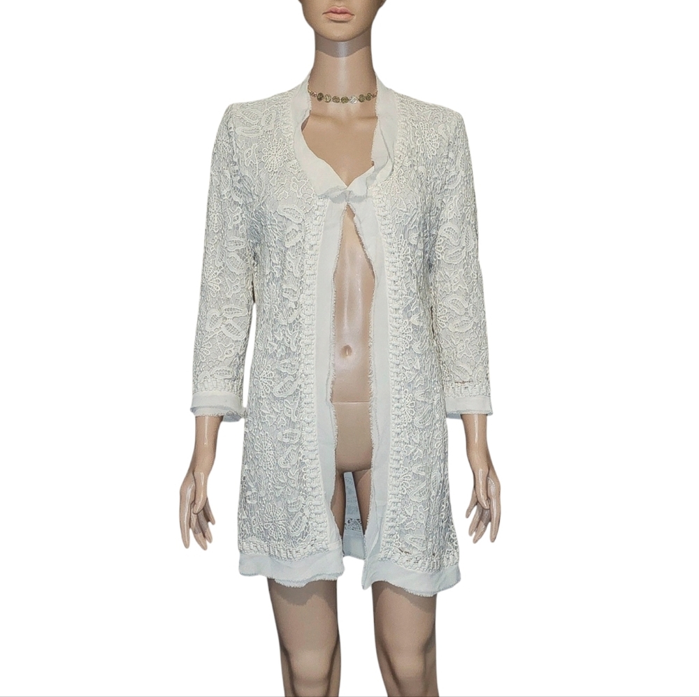 S-Twelve Crochet Lace Cardigan